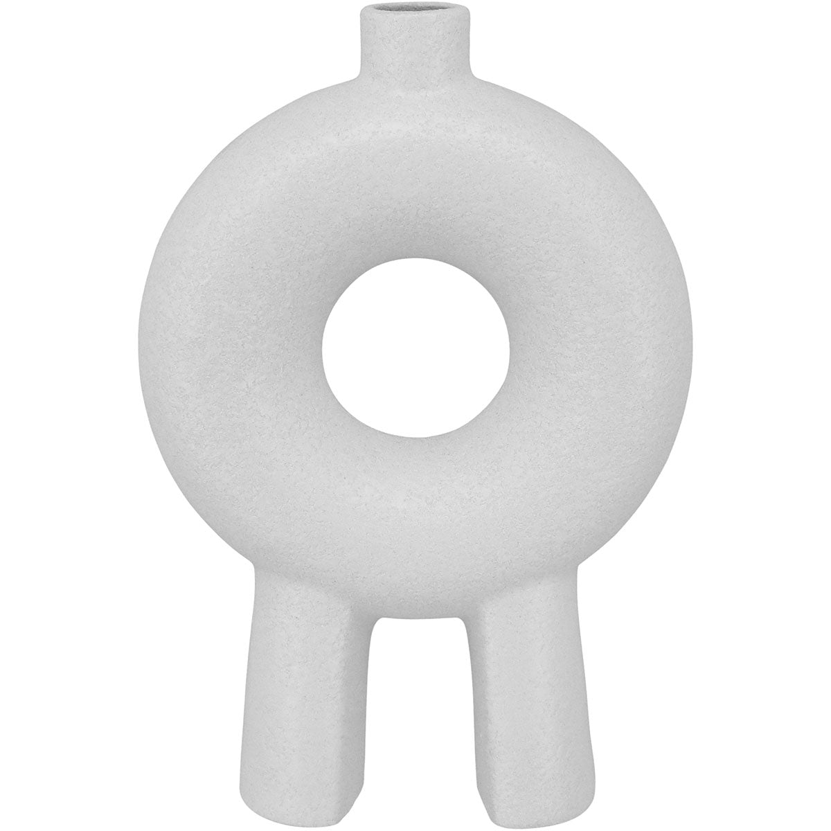 Vaso de Cerâmica Branco 22x15x5cm para Flores - Decoração Elegante