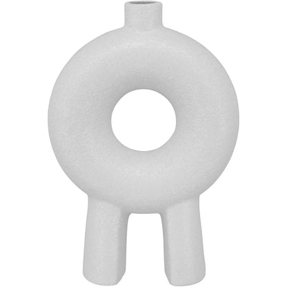 Vaso de Cerâmica Branco 22x15x5cm para Flores - Decoração Elegante