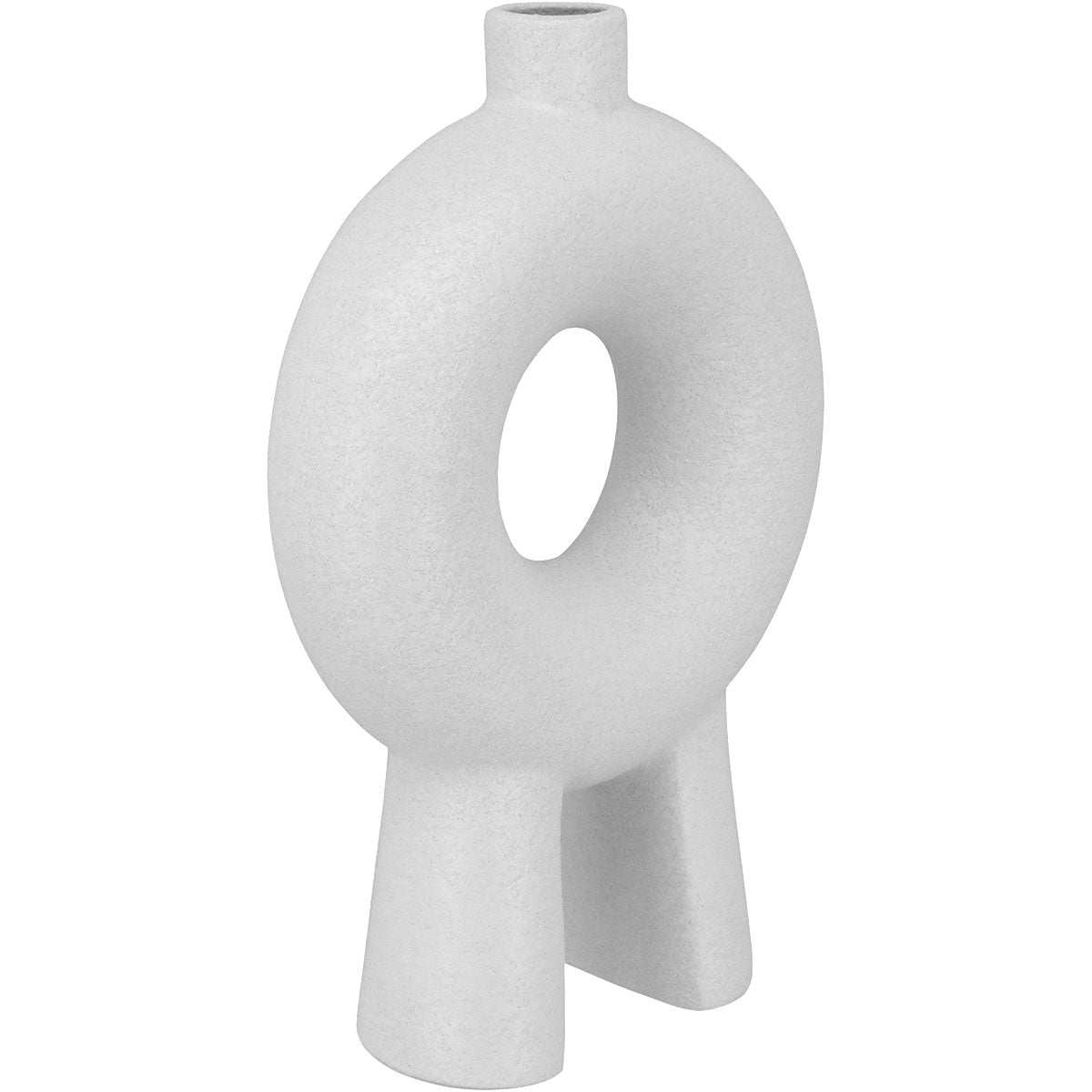 Vaso de Cerâmica Branco 22x15x5cm para Flores - Decoração Elegante