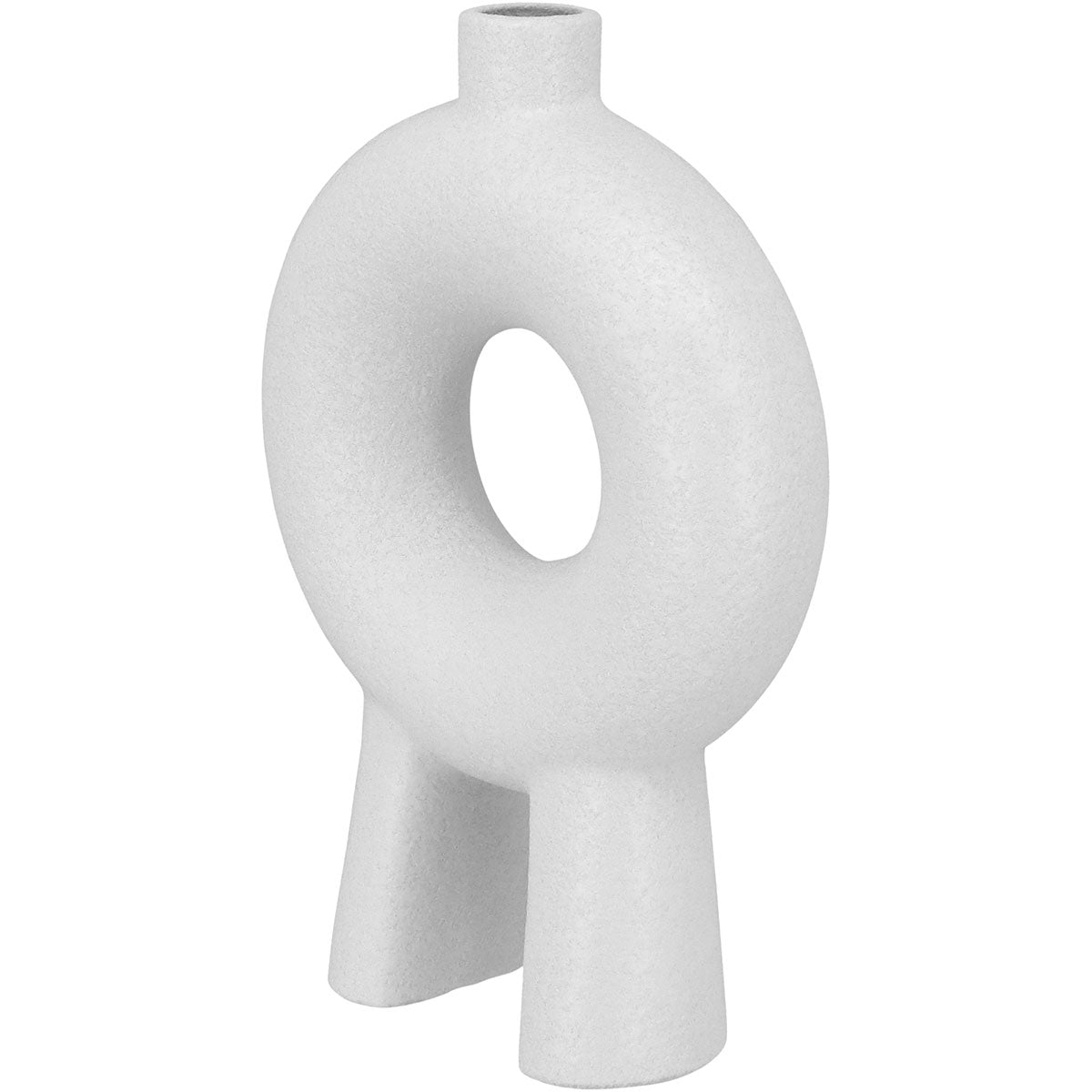 Vaso de Cerâmica Branco 22x15x5cm para Flores - Decoração Elegante