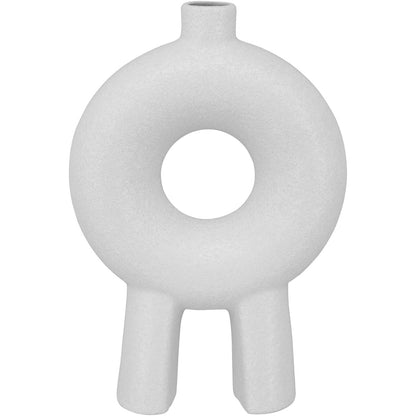 Vaso de Cerâmica Branco 22x15x5cm para Flores - Decoração Elegante