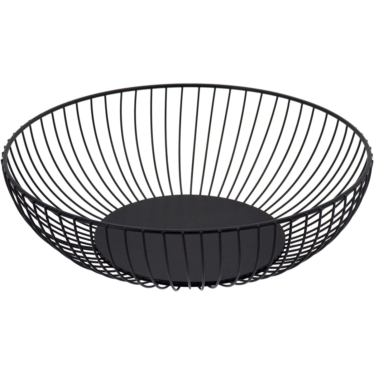 Fruteira de Metal Preta 28x28x8cm - Organizador de Frutas Elegante