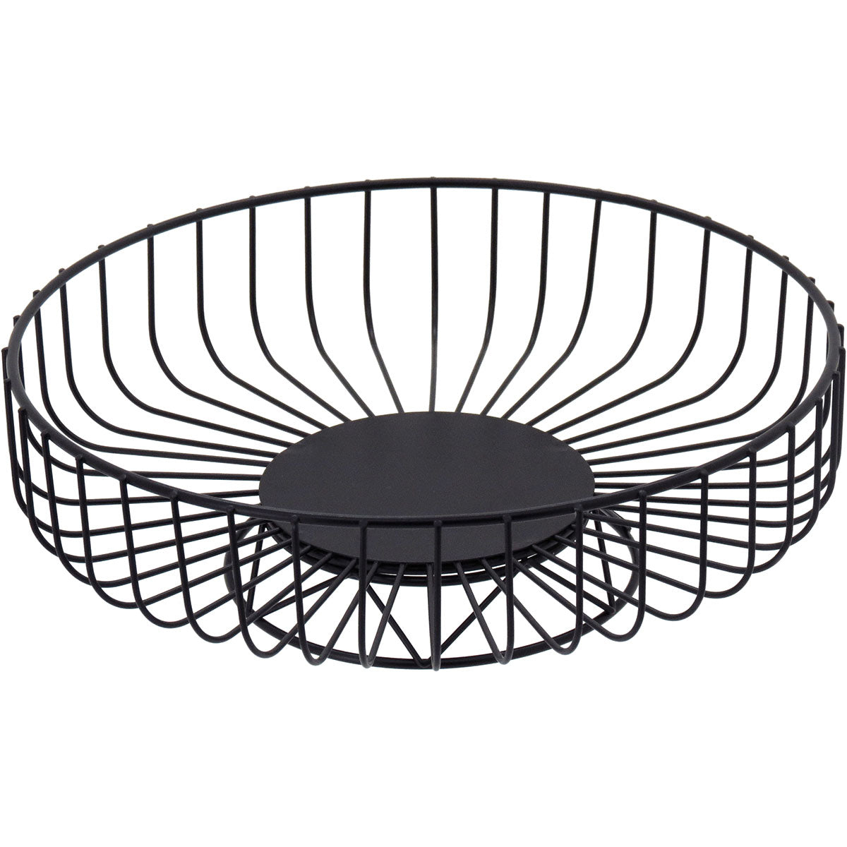 Fruteira de Metal Preto 25x25cm - Organizador de Frutas Moderno