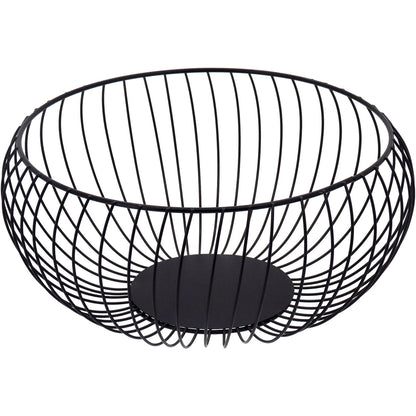 Fruteira de Metal Preta 12x26cm para Frutas - Organizador de Cozinha