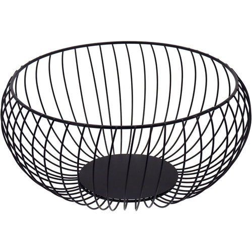 Fruteira de Metal Preta 12x26cm para Frutas - Organizador de Cozinha