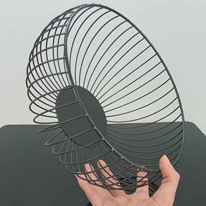 Fruteira de Metal Preta 12x26cm para Frutas - Organizador de Cozinha