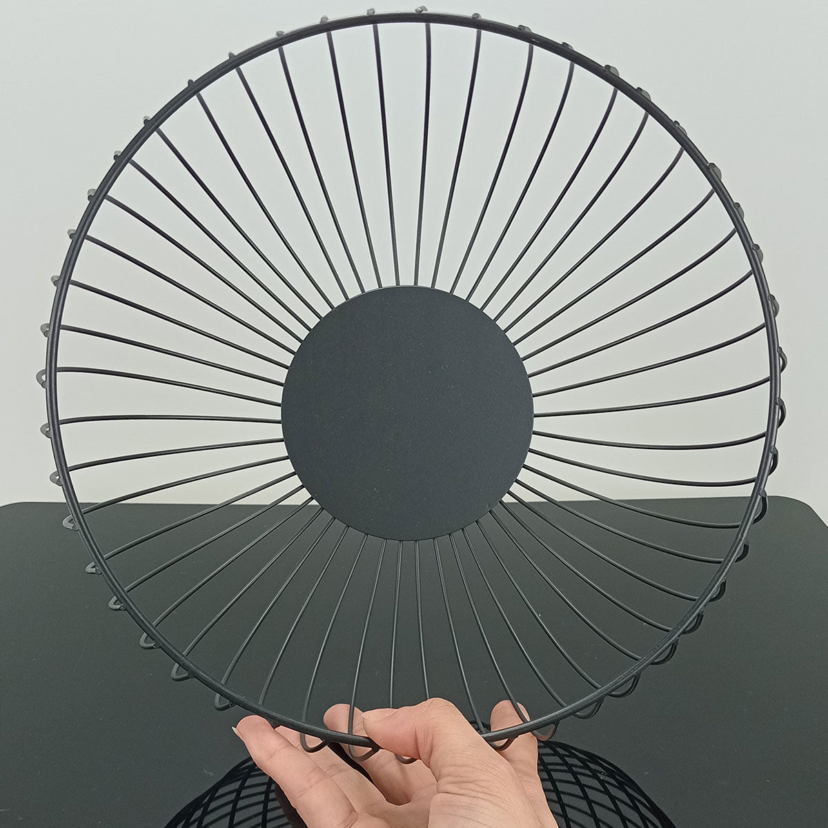 Fruteira de Metal Preta 12x26cm para Frutas - Organizador de Cozinha