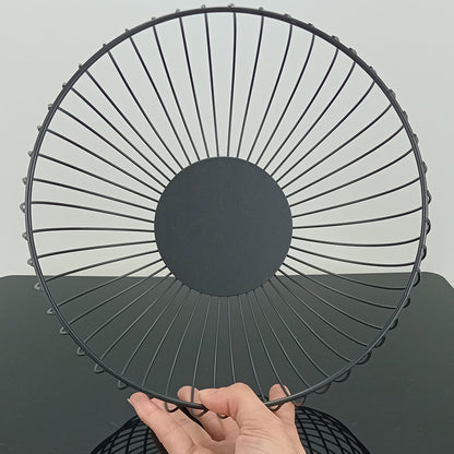 Fruteira de Metal Preta 12x26cm para Frutas - Organizador de Cozinha