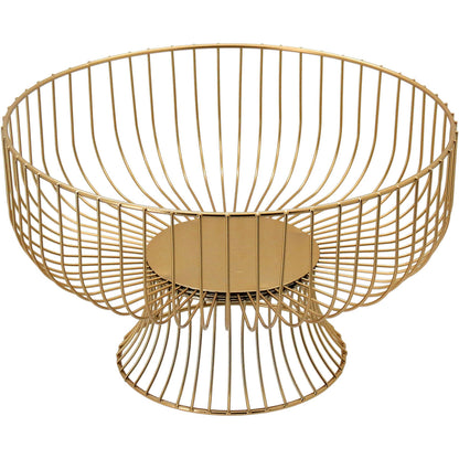 Fruteira Dourada de Metal 15x26cm para Frutas - Organizador Elegante