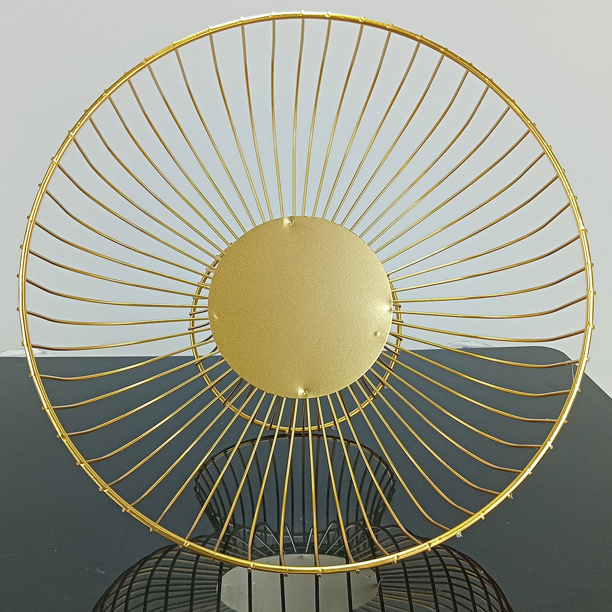 Fruteira Dourada de Metal 15x26cm para Frutas - Organizador Elegante