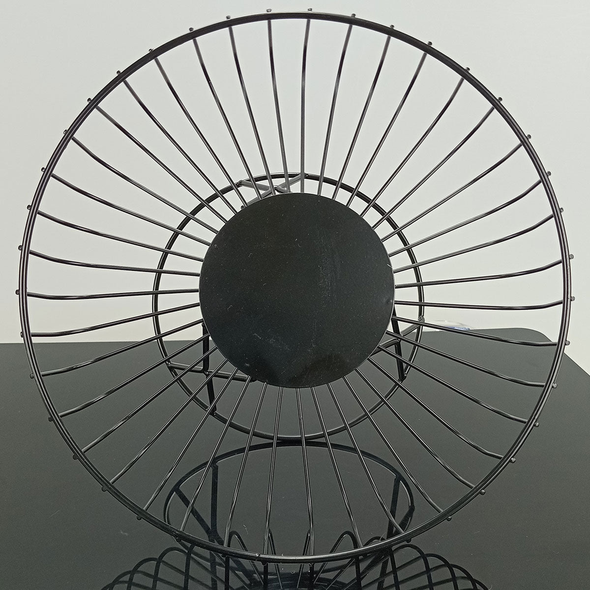 Fruteira com Pé de Metal Preto 13x25cm - Organizador de Frutas