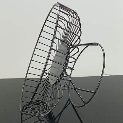 Fruteira com Pé de Metal Preto 13x25cm - Organizador de Frutas