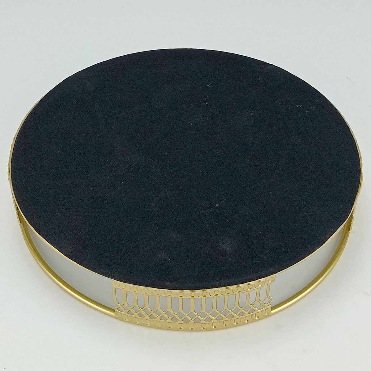 Bandeja Espelhada Dourada Metal 20x20cm para Servir com Elegância