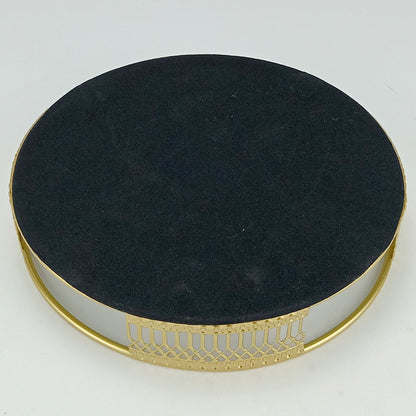 Bandeja Espelhada Dourada Metal 20x20cm para Servir com Elegância