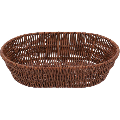 Cesta Plástica 27,8x19,5x6,6cm Marrom para Organização - Natural