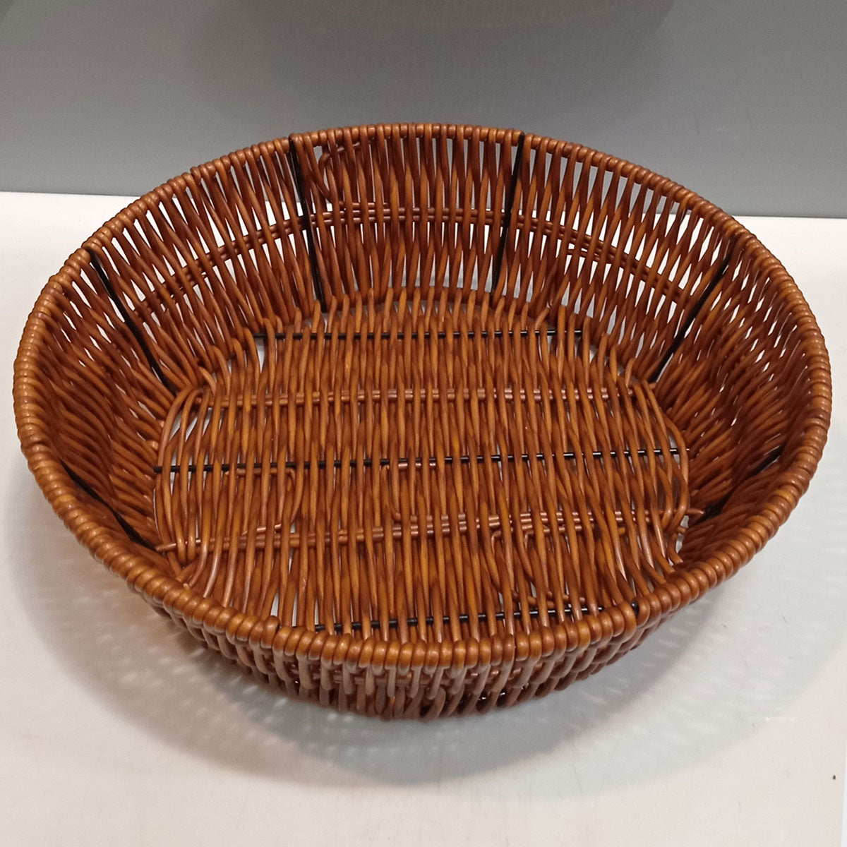 Cesta Plástico Marrom 6x25x25cm para Organização e Decoração