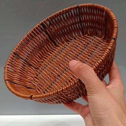 Cesta Plástica Marrom 5x22cm Organizador para Casa