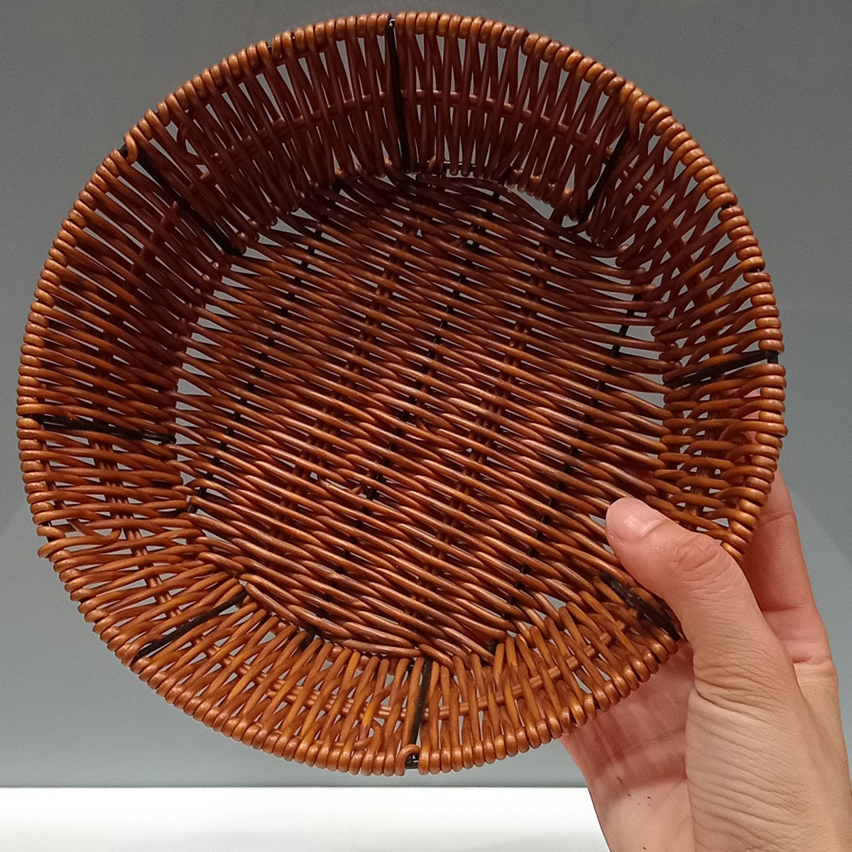 Cesta Plástica Marrom 5x22cm Organizador para Casa