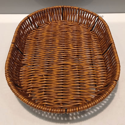 Cesta Plástica Marrom 4x28x20cm Organizador para Casa