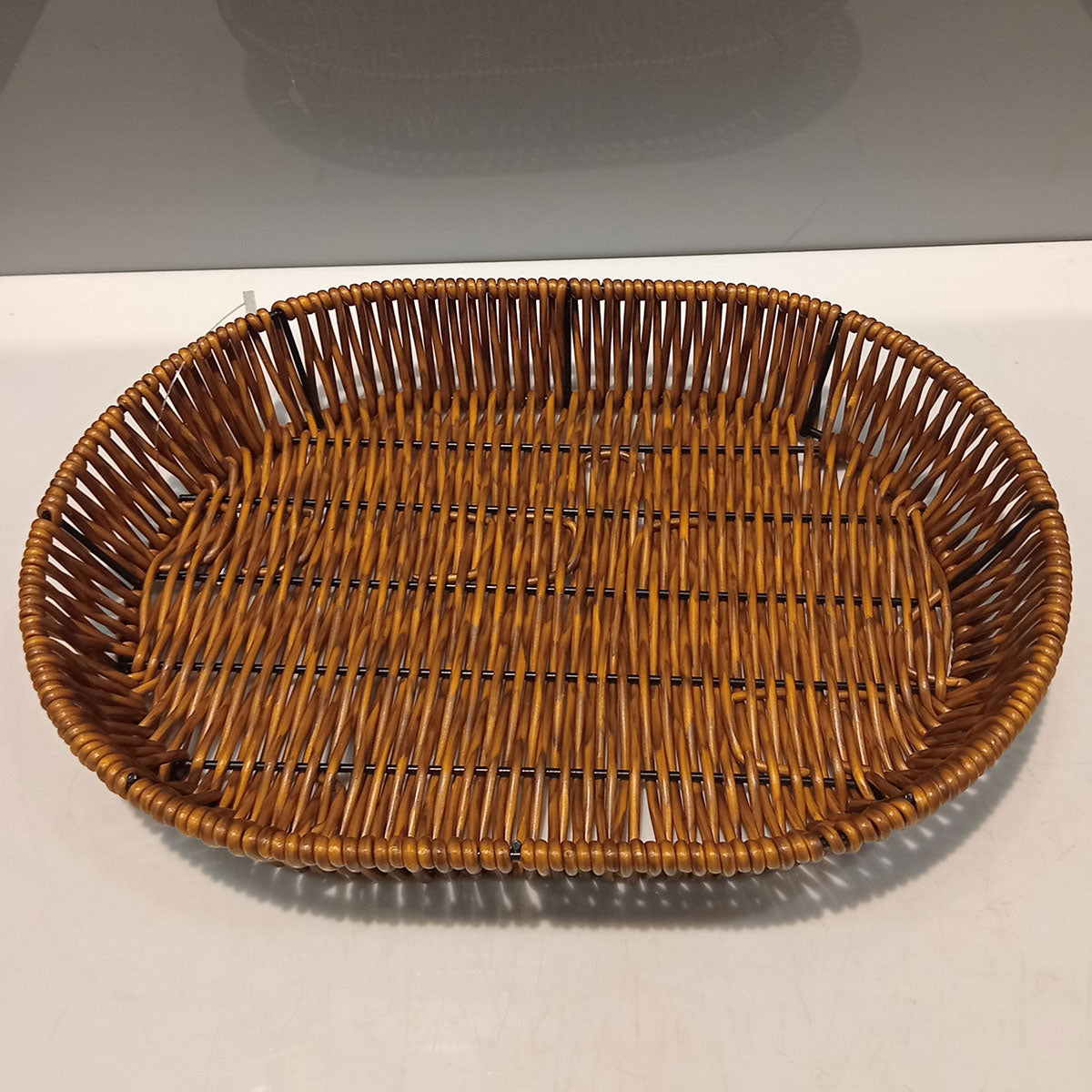 Cesta Plástica Marrom 4x28x20cm Organizador para Casa