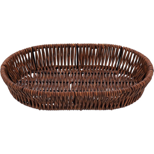 Cesta Plástica Natural 4x24x18cm Organizador Multiuso para Casa