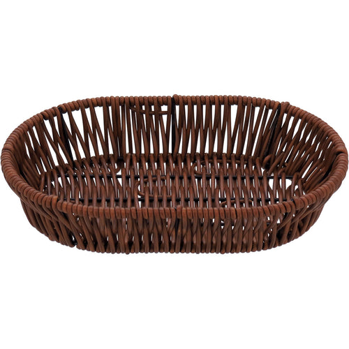 Cesta Plástica Marrom 21x14x4cm para Organização e Decoração