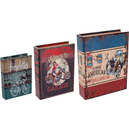 Conjunto de Caixas Organizadoras MDF Multicolorido 3 Peças - Grande, Médio, Pequeno