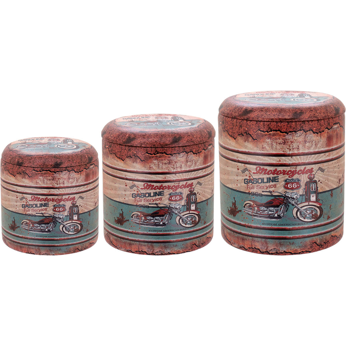 Conjunto de Banquetas MDF Coloridas 3 Peças - Multicolorido e Duráveis