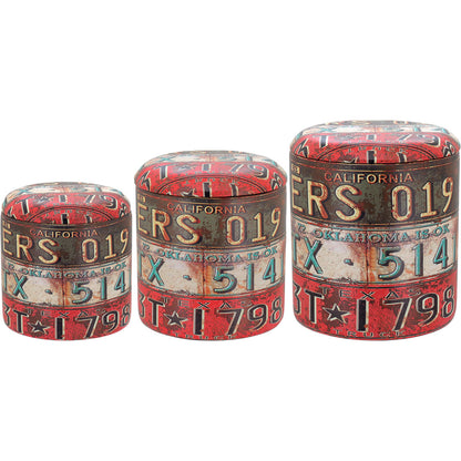 Conjunto de Banquetas MDF Colorido Multicolorido Tamanho G, M e P