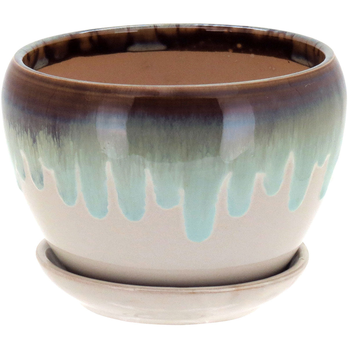 Conjunto de Cachepôs de Cerâmica Azul - Tamanhos G, M e P para Decoração