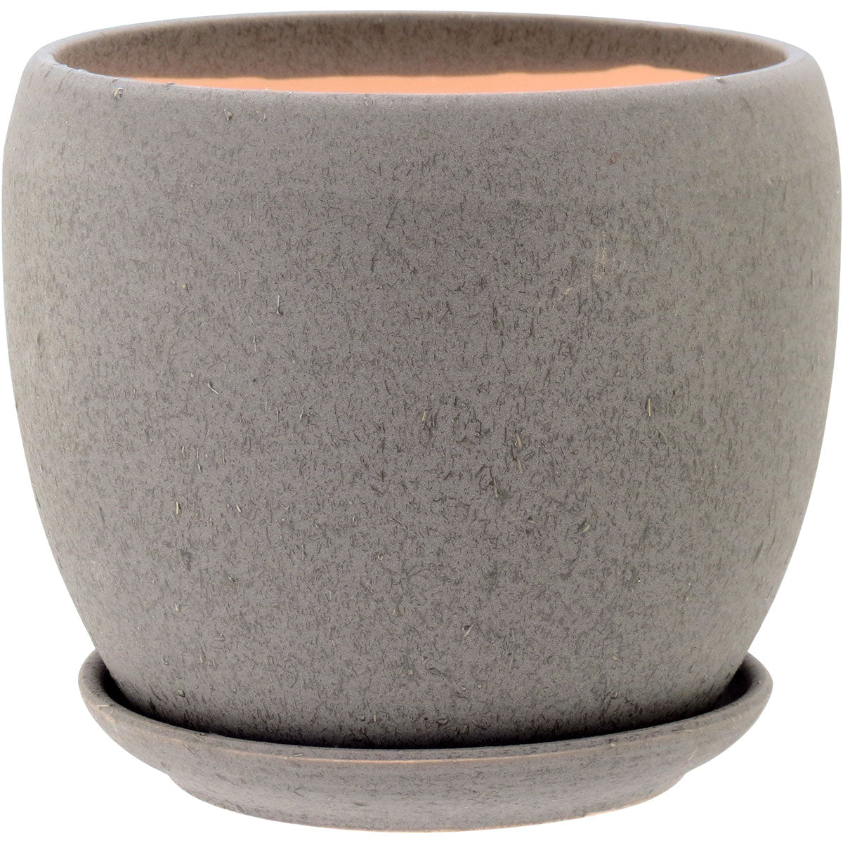 Cachepô de Cerâmica Cinza - Tamanhos G, M e P para Decoração