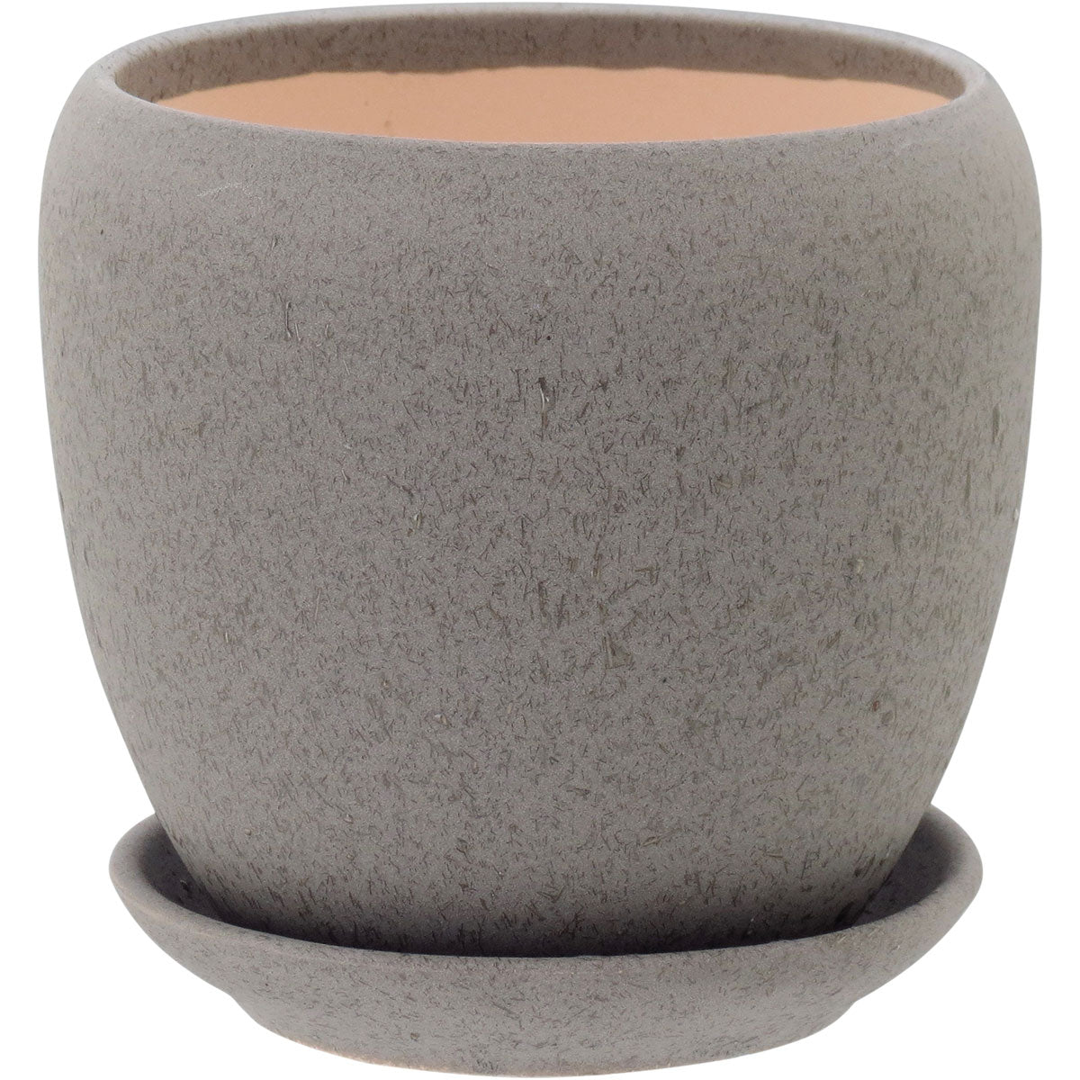 Cachepô de Cerâmica Cinza - Tamanhos G, M e P para Decoração