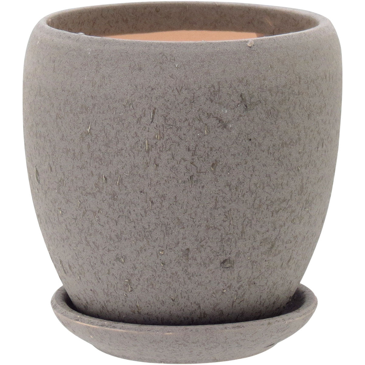 Cachepô de Cerâmica Cinza - Tamanhos G, M e P para Decoração