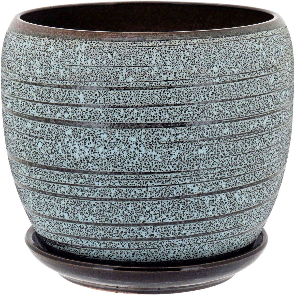 Conjunto de 3 Cachepôs de Cerâmica Cinza - Plantas Naturais ou Artificiais