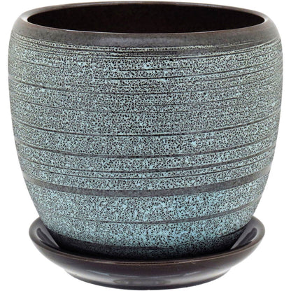 Conjunto de 3 Cachepôs de Cerâmica Cinza - Plantas Naturais ou Artificiais