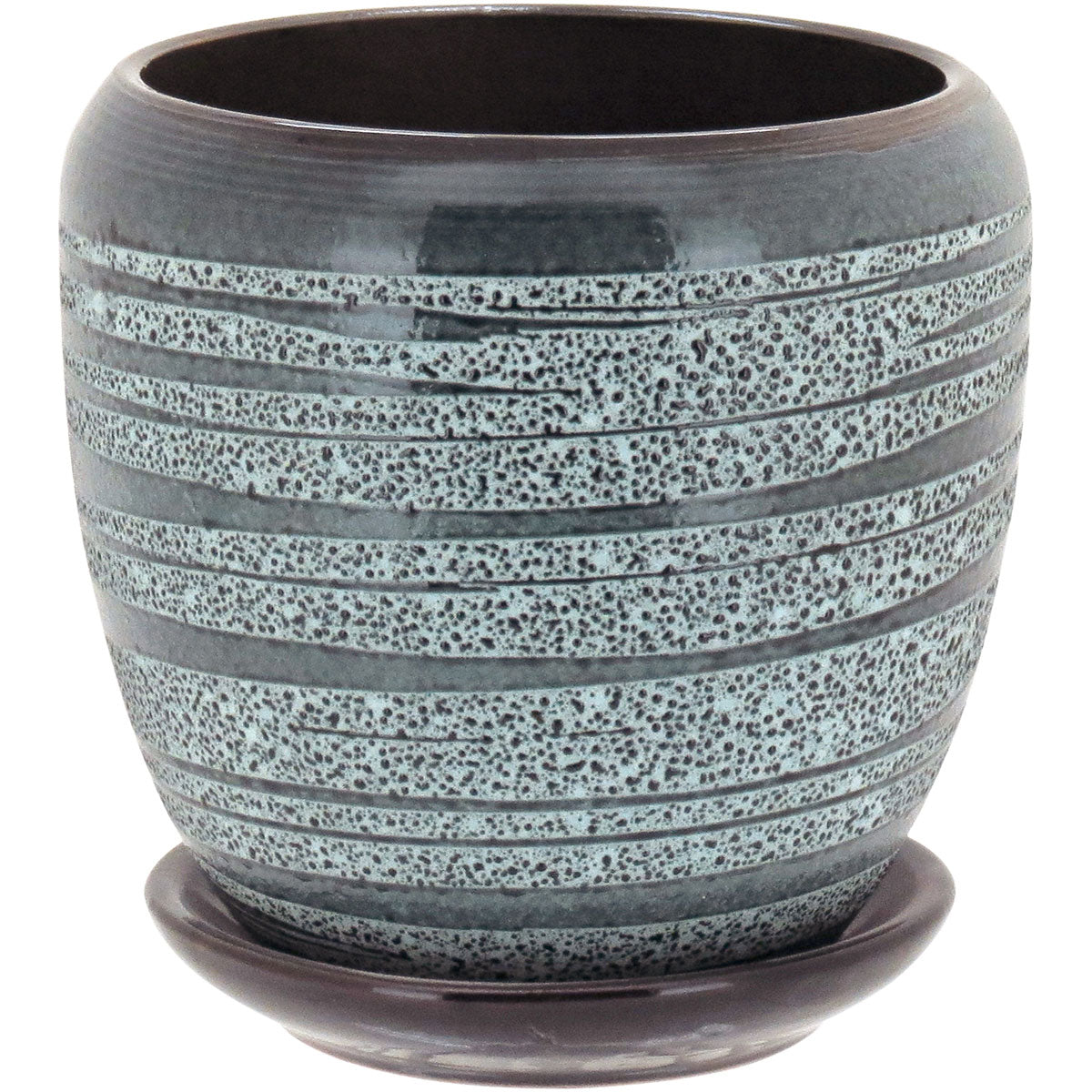 Conjunto de 3 Cachepôs de Cerâmica Cinza - Plantas Naturais ou Artificiais