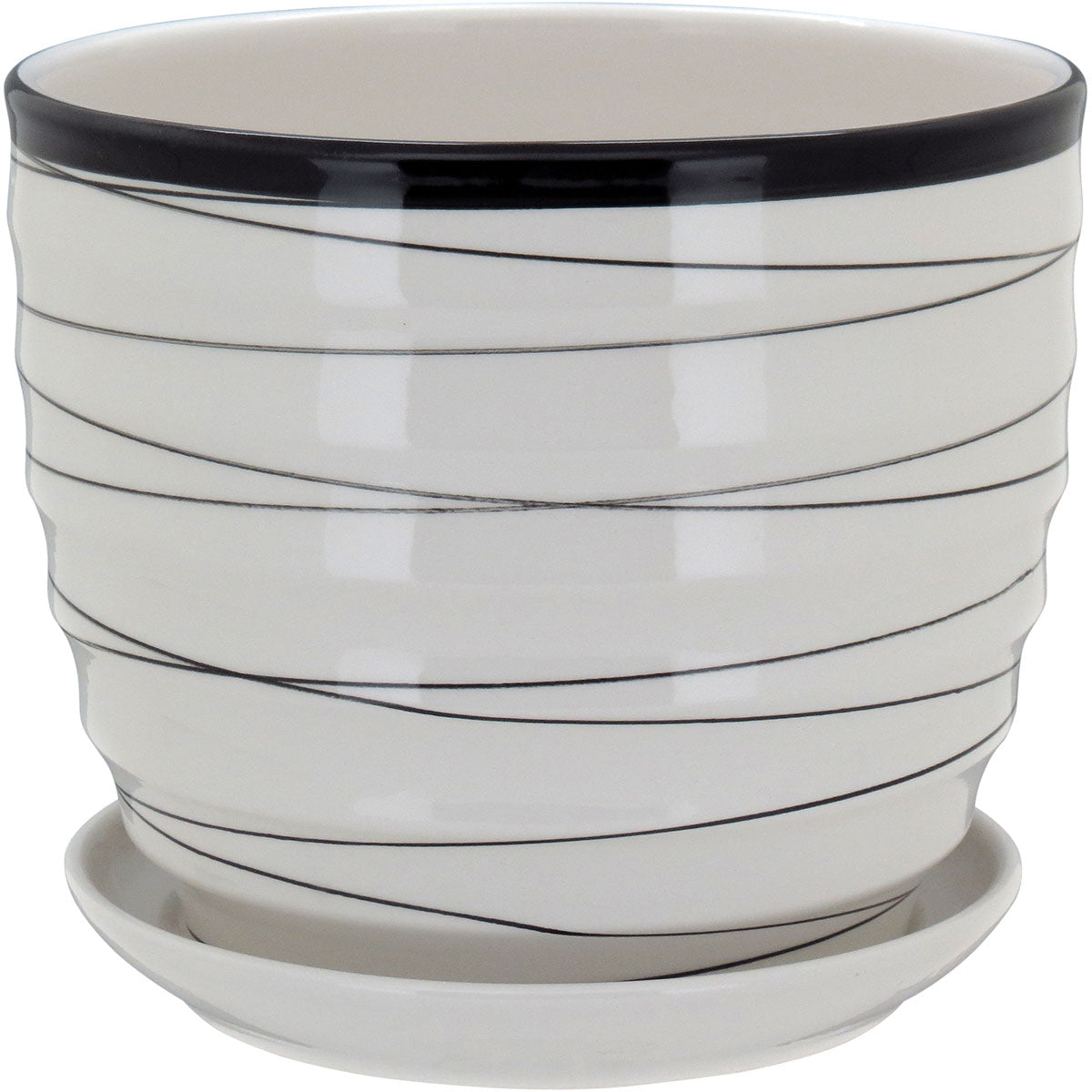 Conjunto de Cachepôs de Cerâmica Branca 3 Peças - Decoração Elegante