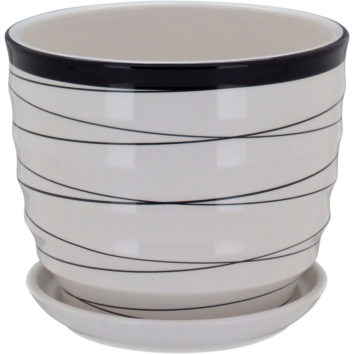 Conjunto de Cachepôs de Cerâmica Branca 3 Peças - Decoração Elegante