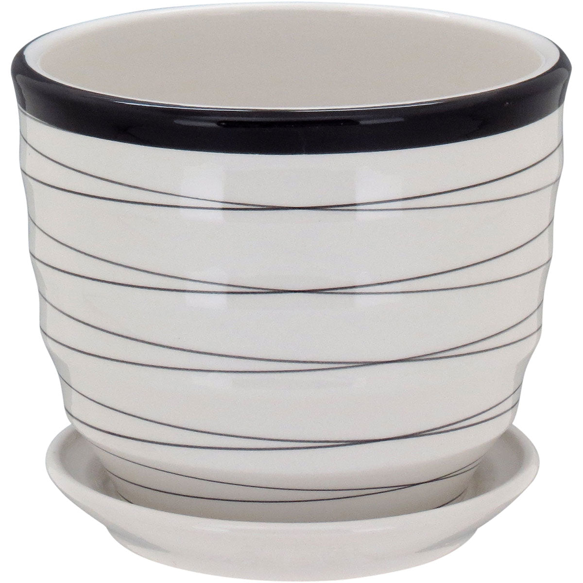 Conjunto de Cachepôs de Cerâmica Branca 3 Peças - Decoração Elegante