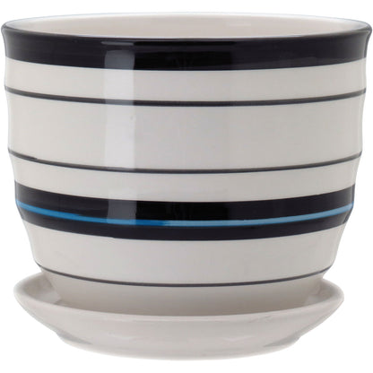 Cachepô Cerâmica Azul 12,5x14,5cm para Plantas - Elegância e Durabilidade