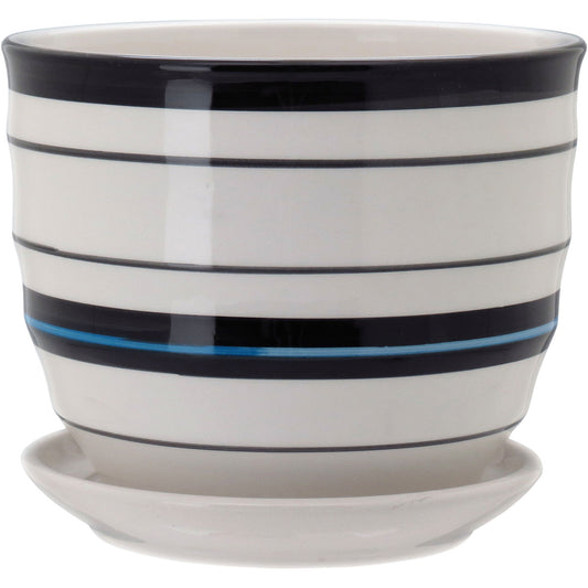 Cachepô Cerâmica Azul 12,5x14,5cm para Plantas - Elegância e Durabilidade