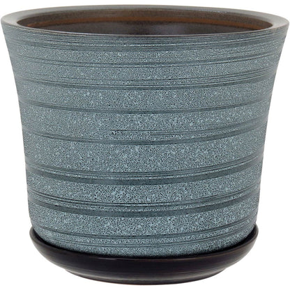 Conjunto de Cachepôs de Cerâmica Cinza - 3 Tamanhos Elegantes