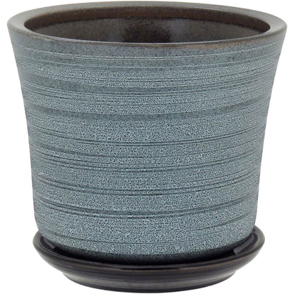 Conjunto de Cachepôs de Cerâmica Cinza - 3 Tamanhos Elegantes