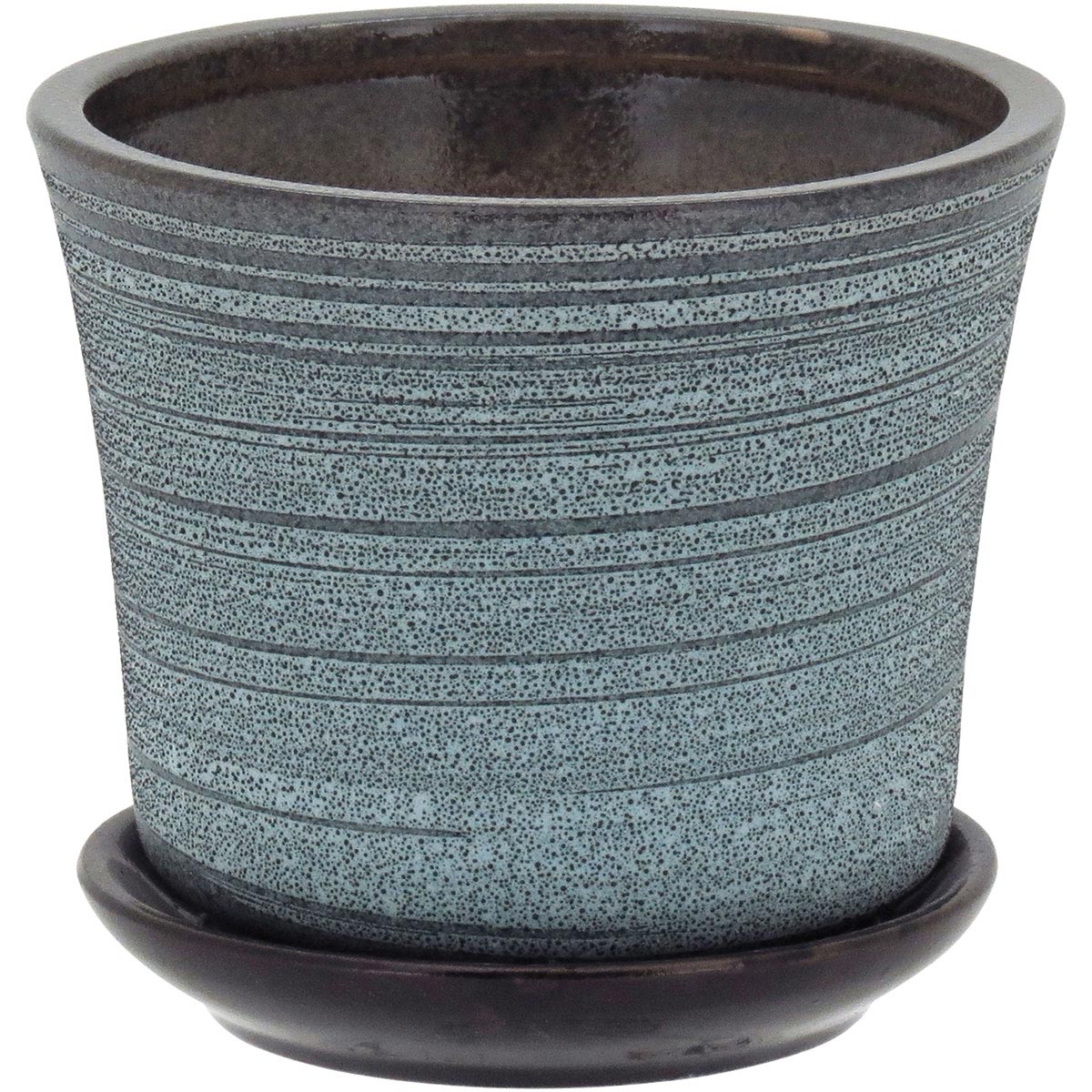 Conjunto de Cachepôs de Cerâmica Cinza - 3 Tamanhos Elegantes