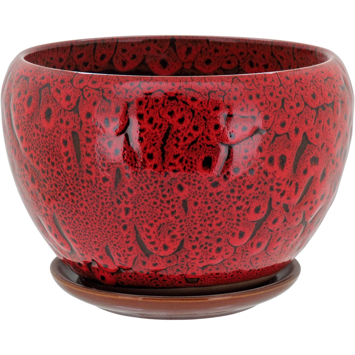 Conjunto de Cachepôs de Cerâmica Vermelha - 3 Peças para Decoração