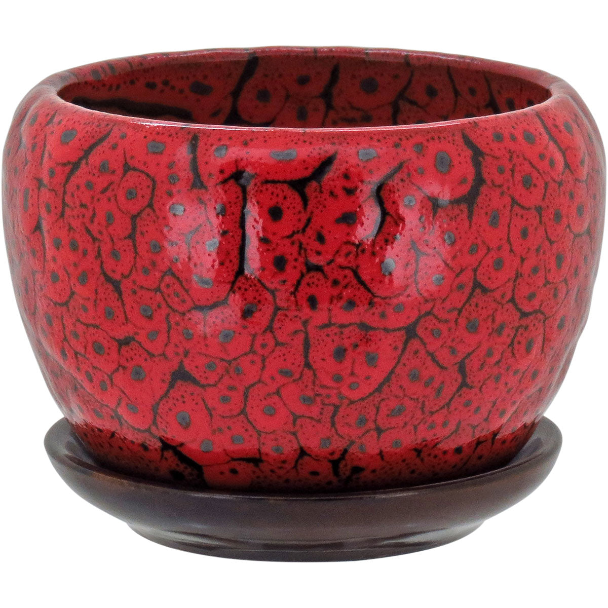 Conjunto de Cachepôs de Cerâmica Vermelha - 3 Peças para Decoração