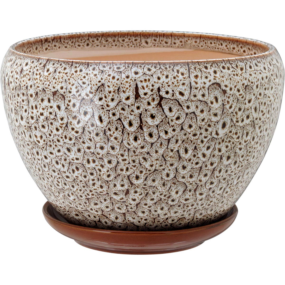 Conjunto de Cachepôs de Cerâmica Bege - 3 Peças para Decoração