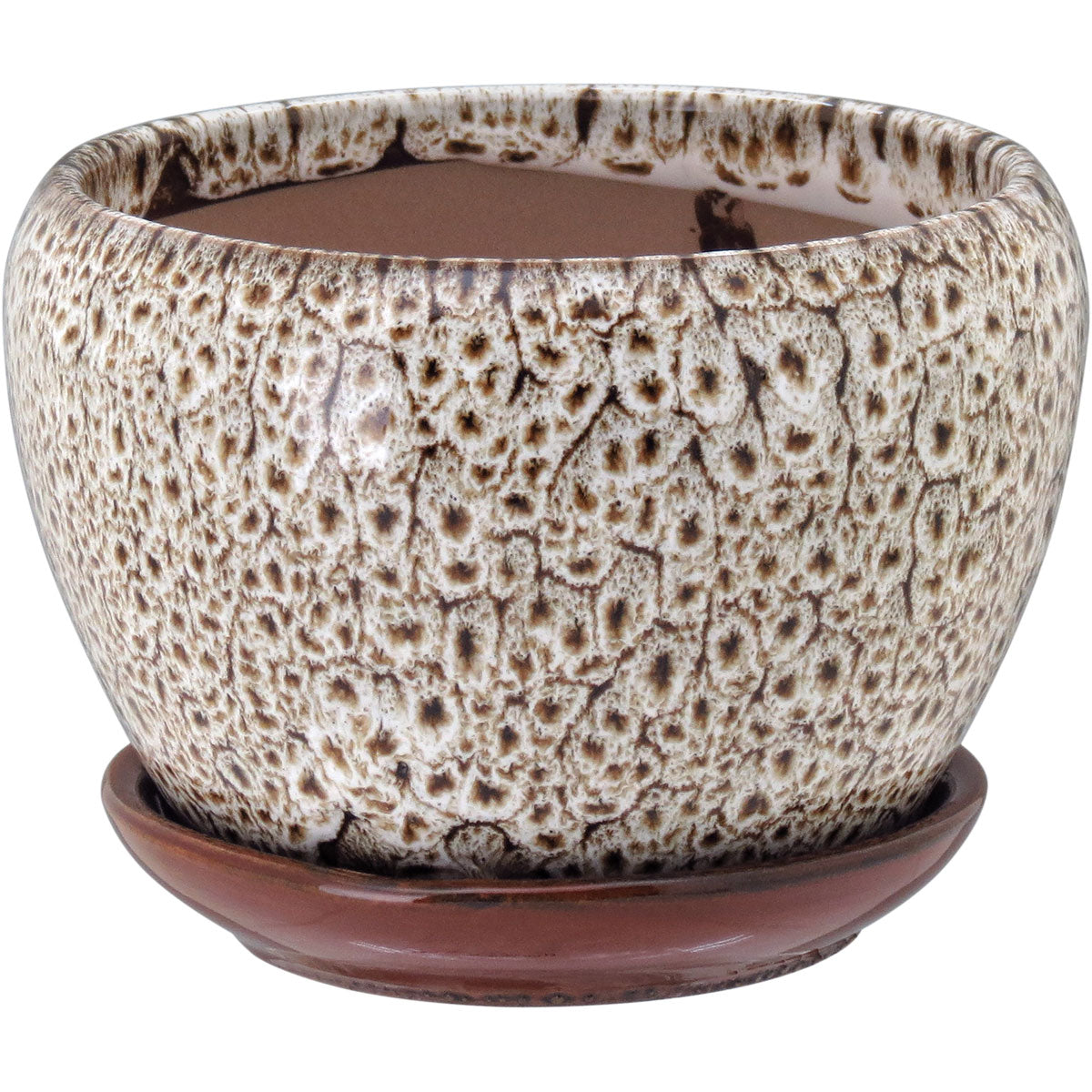 Conjunto de Cachepôs de Cerâmica Bege - 3 Peças para Decoração