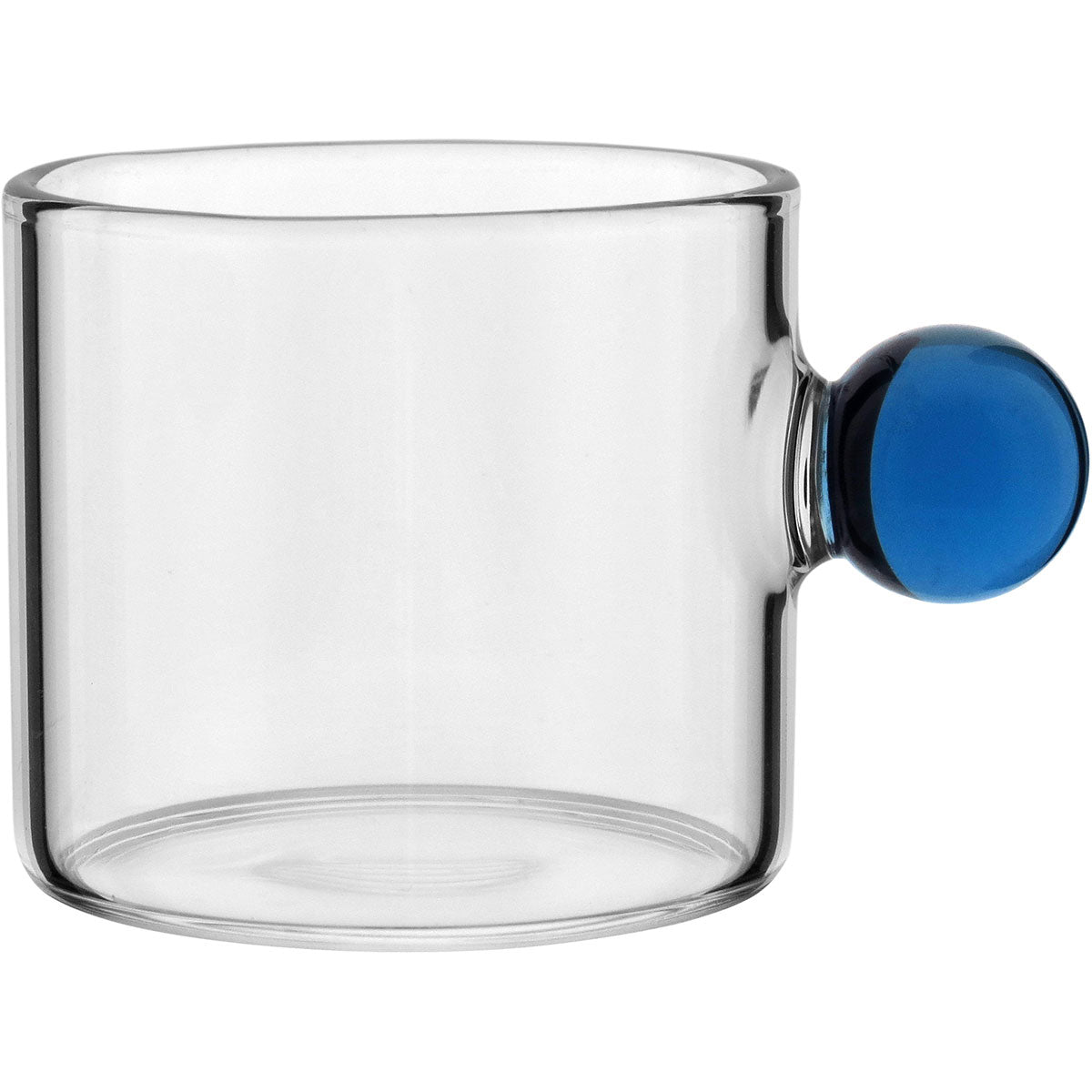 Conjunto 6 Xícaras Borossilicato 100ml Alças Multicoloridas Transparente