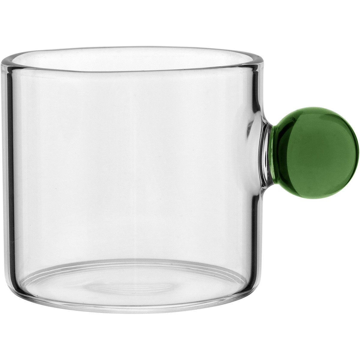 Conjunto 6 Xícaras Borossilicato 100ml Alças Multicoloridas Transparente